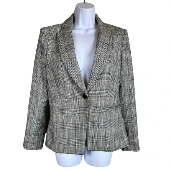 Veronica Beard Gia Dickey Jacket Houndstooth Blazer Womens Size 6 Office - Picture 1 of 12
